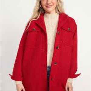 Old Navy Long Boucle Utility Shacket